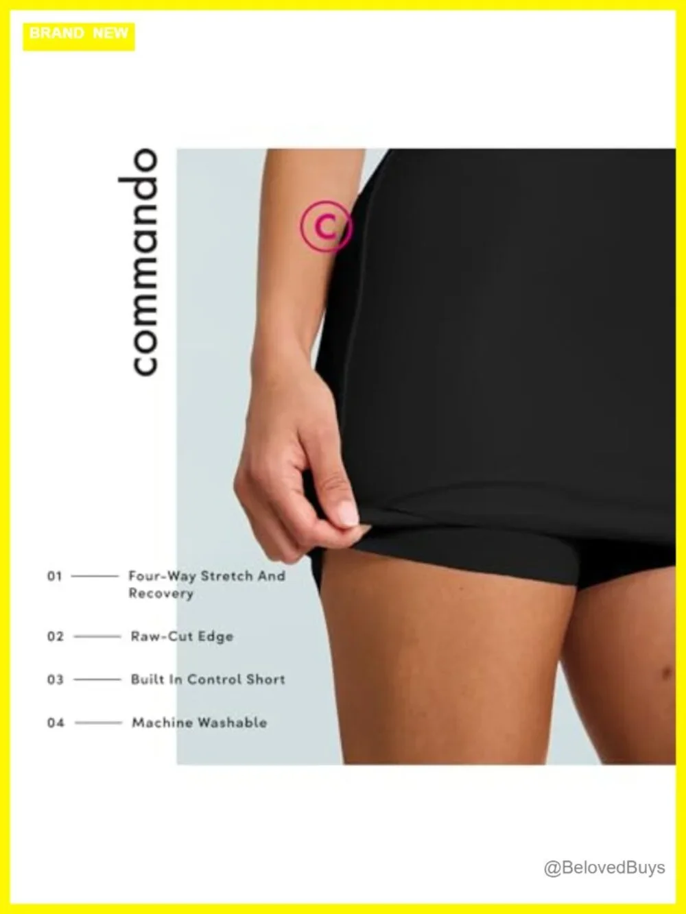 Faux Leather Micro-Mini Skirt with Built-in Control Shorts 4-Way Stretch
